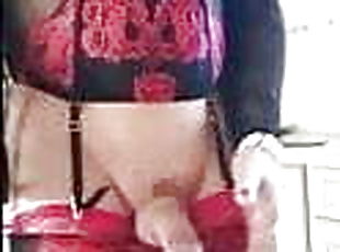 Candice s shows off and jerks off to cum