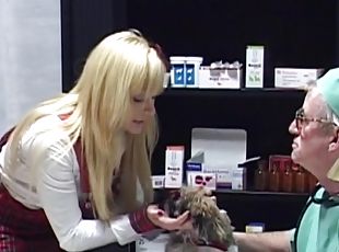 Young blonde fucking her doc