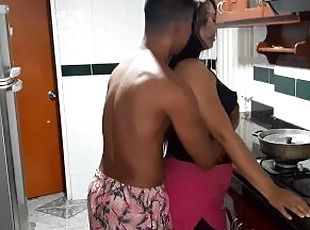 I enjoy sucking her pussy while she makes me dinner