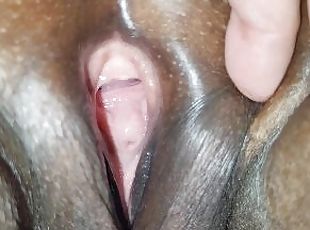 Ebony GF Pussy Up Close Spread Open