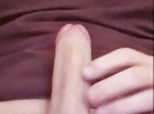 Hung twink edging himself to massive cumshot