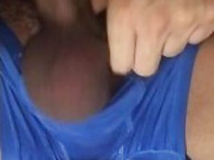 Horny wearing tight boxers results in masturbation