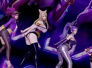 [MMD] Stellar - Marionette Kpop Striptease Dance Ahri Akali Kaisa Evelynn Seraphine KDA Popstar