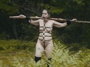 BDSM Humilation Slave Training - Shock Collar, Carrying Wood, Exercises, Sucking Dick While Pissing