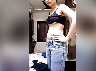 Exclusive- Cute Indian Girl Showing Her Boobs To Lover On Video Call