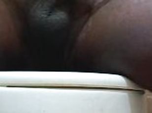 BBC washing with Soap. Guy washing his black big cock with lotion.