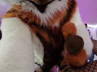 Furry Femboy Getting Bent In Half And Roughly Fucked With A Strap On! (In Fullsuit)