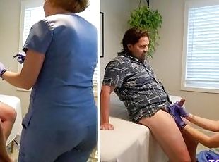 Company Nurse Gives CEO His Annual Physical And Gets Naughty