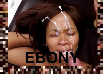 Crazy Ebony FACIAL CUMSHOT COMPILATION After Casting