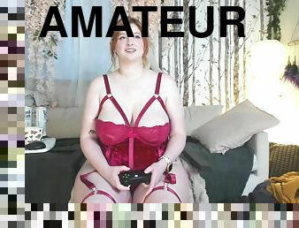 Teen Camgirl - Amateur BBW in lingerie solo on webcam