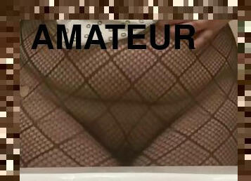 BBW Fishnet Pussy Dance