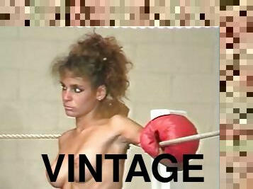 Belinda vs Jill topless boxing