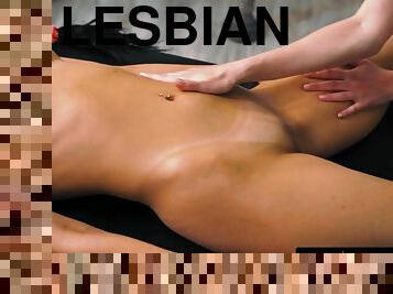 Pervert Masseuse Wants Her Pussy Wet - Lesbian