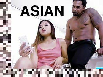 Brunette asian may thai getting fucked by a bbc