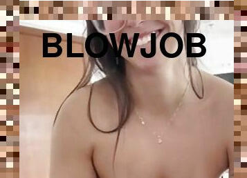 Latina girlfriend gives blowjob leaked