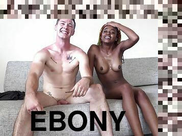 Handsome dude fucks his ebony girlfriend