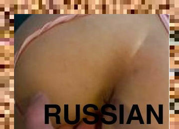The little Russian whore gave me a surprise. I filled her mouth with sperm