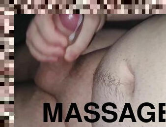 HUGE cumshot while Lelo Hugo toy massages prostate with slow motion