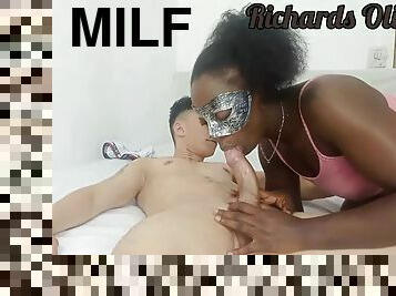 Chocolate MILF hot interracial sex