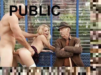 Shameless Riley Star jaw-dropping public sex porn clip