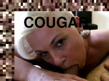 Lovely short-haired cougar incredible porn scene