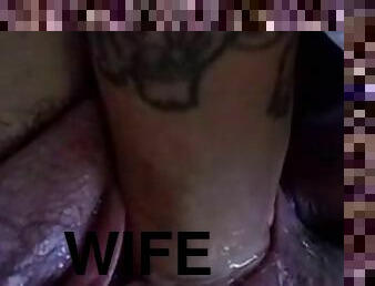 Ass fuck my wife while fisting her fuzzy cunt