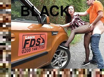Fake Driving School - Exciting Learner Nailed On All Fours Style 2 - Kristy Black