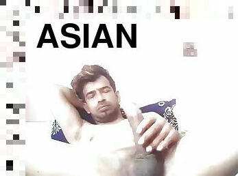 Asian boy masturbating