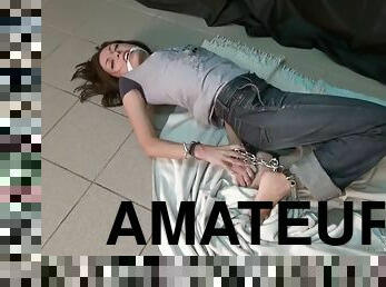 amatør, bdsm, kveling, bondage