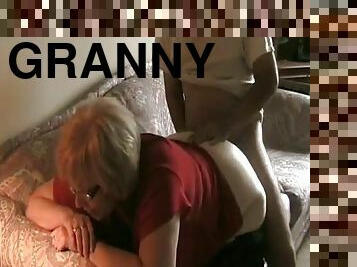 Granny loves cream pies and - in her ass, too