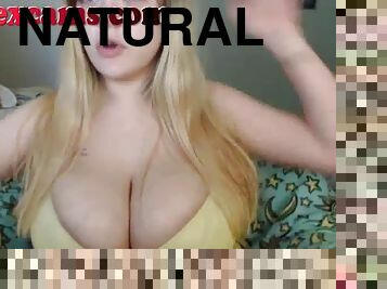 Massive natural tits on this webcam girl