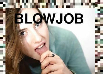 Beautiful eyes, beautiful blowjob