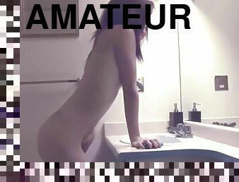 masturbácia, amatérske, webkamera, kráska