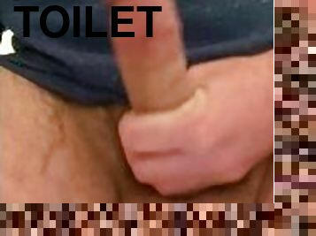 gigantisk, masturbation, orgasm, cumshot, juckande, sprut, toalett, vacker, perfekt, bollar