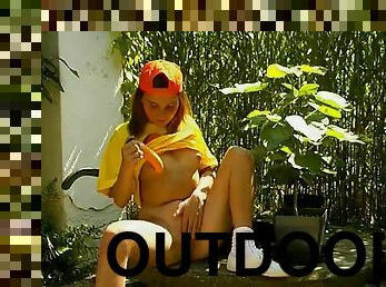 Outdoor teen masturbation