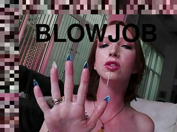 blowjob-seks-dengan-mengisap-penis, cumshot-keluarnya-sperma, remaja, handjob-seks-dengan-tangan-wanita-pada-penis-laki-laki, berambut-merah, sudut-pandang, berciuman, berambut-pirang