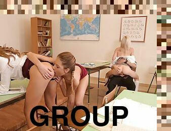 orgie, scolare, studentesse, giovanissime, pornostar, sesso-di-gruppo, fuori-di-testa, bionde, ragazzacce