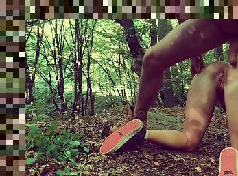 Outdoor BUTT SEX in Forest with Deep Cum Load