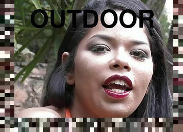Brazilian Latina in outdoor hardcore (Cena2) Swallow Now Lorena Vas - Big tits & tattooed ass