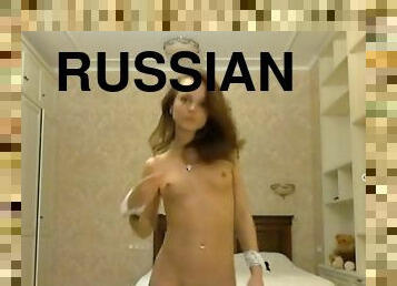 Absolutely beautiful russianukrainian webcam girl strips in the bedroom