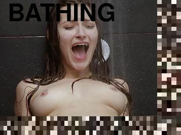 баня, порнозвезда, действие, душ
