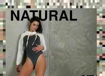 Natural tighty babe models enjoyed naked for a camera