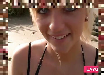 Cute Blonde Beach Sex