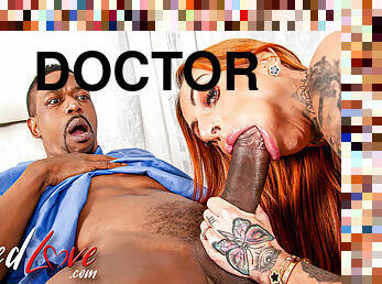 AGEDLOVE A doctor with the BBC examines a busty woman