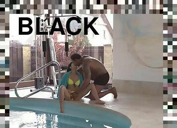 Black4k. crazy interracial action of black coach and white teen girl