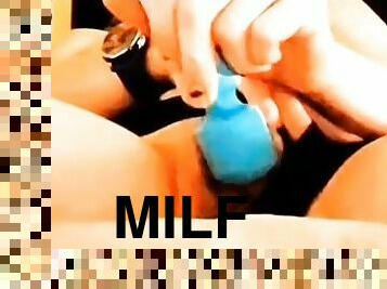 Sweet milf pussy dildo fucked