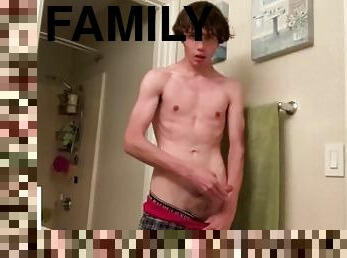 Gay Teen Model Masturbates During Family Reunion!