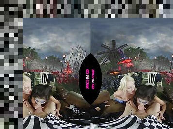 VR Conk Fantastic Threesome With Alice In Wonderland VR Porn