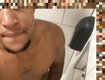 Post workout shower muscle bbc