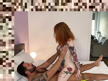 Tattooed redhead Giada Suicide gets rough anal fucking